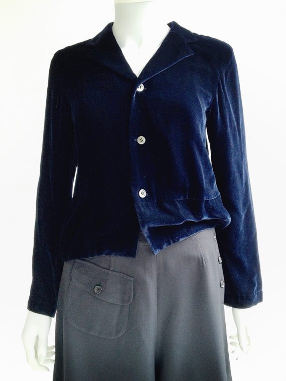 vintage Comme des Garçons blue velvet blazer