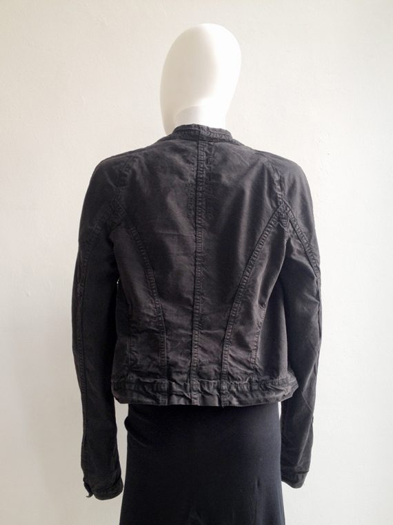 vintage Rick Owens DRKSHDW black draped jeans jacket