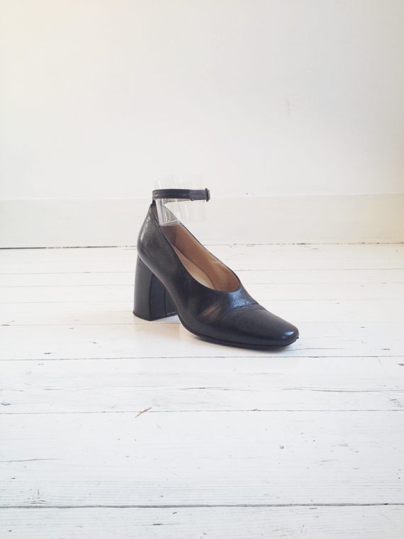 vintage Ann Demeulemeester black banana heel pumps (37.5)