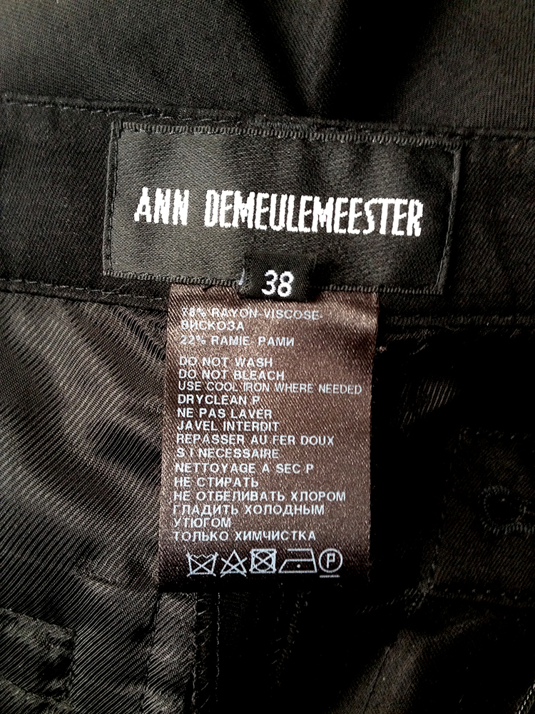 Ann Demeulemeester black wide trousers - V A N II T A S
