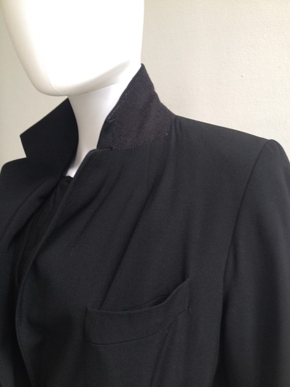 vintage Dries Van Noten black long belted coat