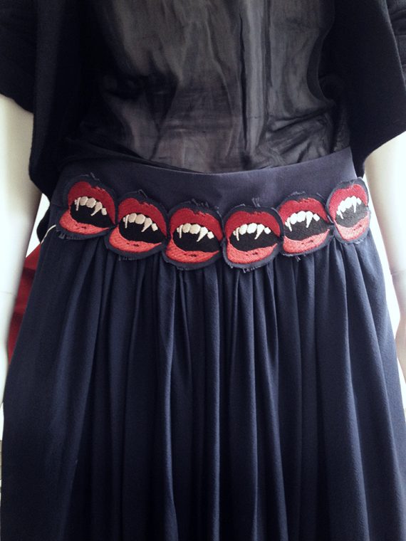 Undercover Jun Takahashi blue vampire teeth skirt fall 2013 runway_4882 copy