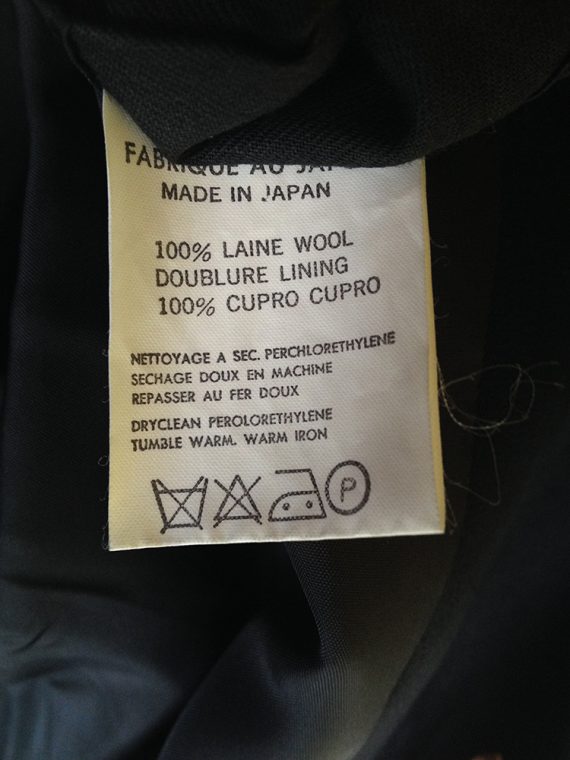 Yohji Yamamoto homme mens black blazer asymmetric buttons 1980 80s archive0980