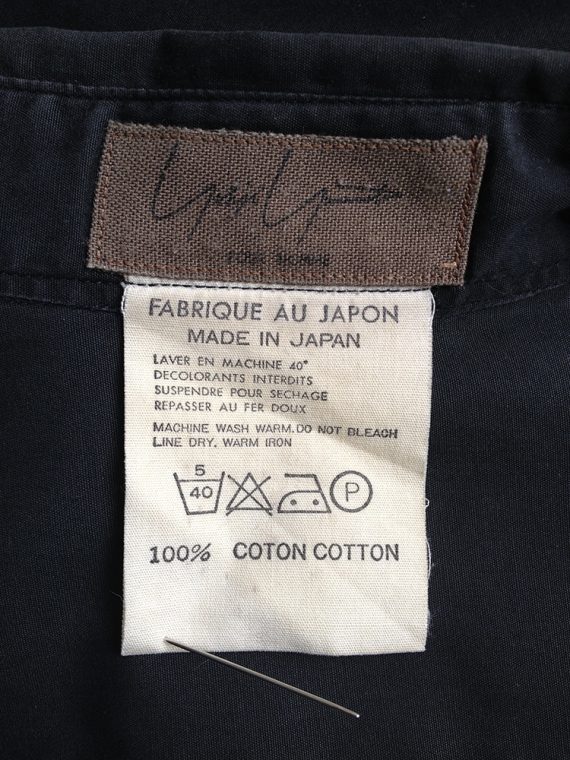 Yohji Yamamoto homme mens black oversized shirt archive 80s 19800140
