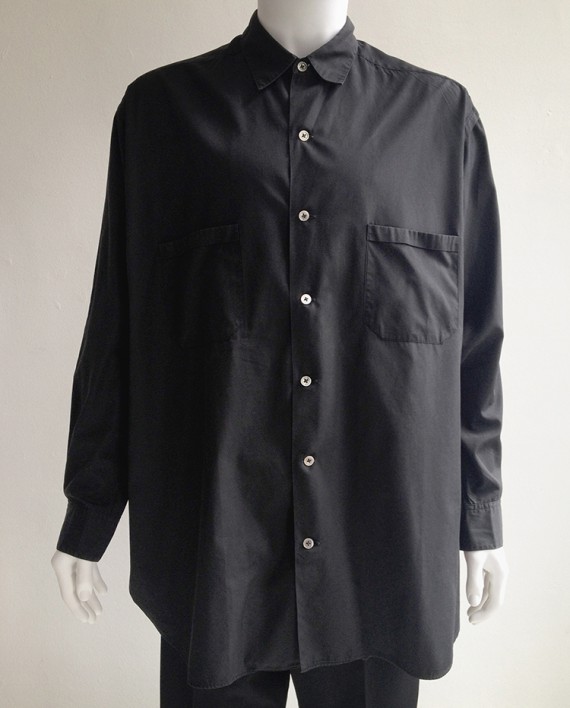 Yohji Yamamoto pour Homme black oversized shirt — 80s | V A N II T A S