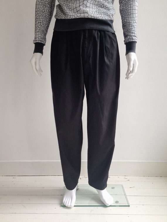 Yohji Yamamoto homme mens high waisted pleated trousers 80s archive bottom1