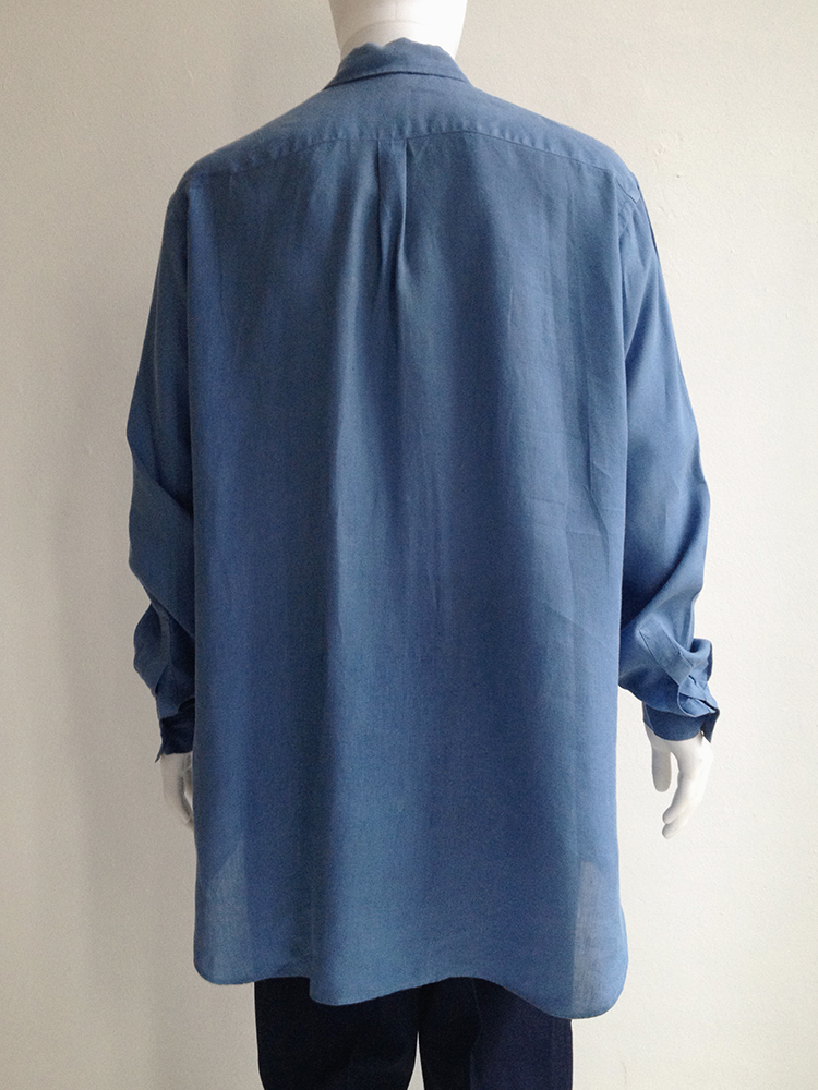 Yohji Yamamoto pour Homme blue handkerchief shirt — 80s - V A N II T A S
