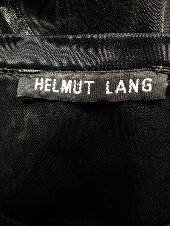 vintage Helmut Lang black sheer phoenix top — fall 1995