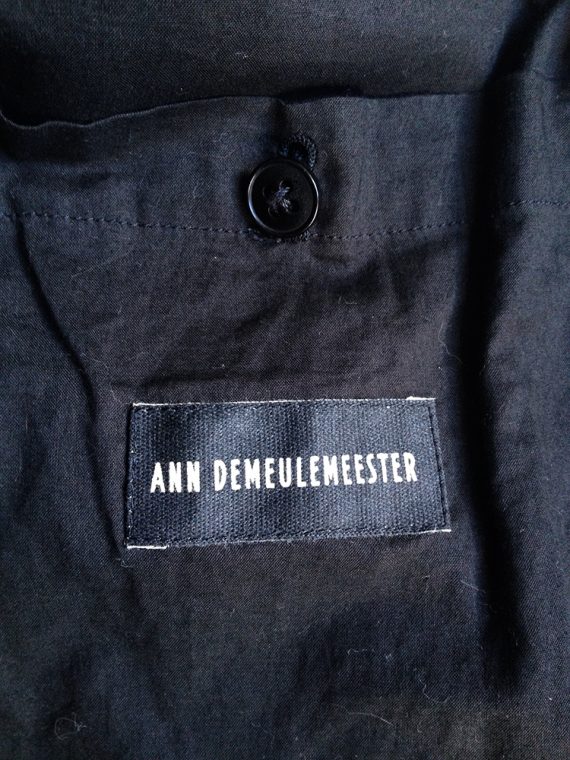 Ann Demeulemeester mens black asymmetric leather jacket – spring 2007 runway -3362