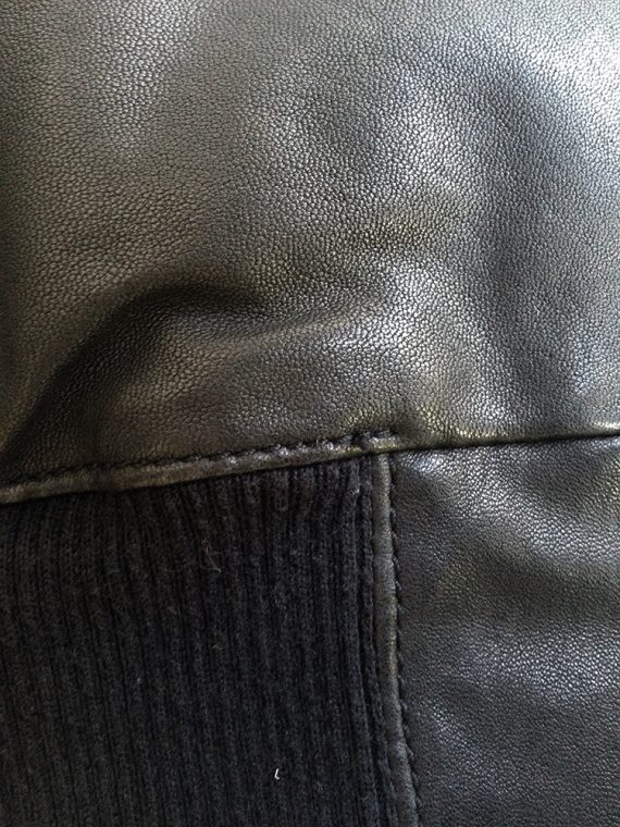 Ann Demeulemeester mens black asymmetric leather jacket – spring 2007 runway -3373