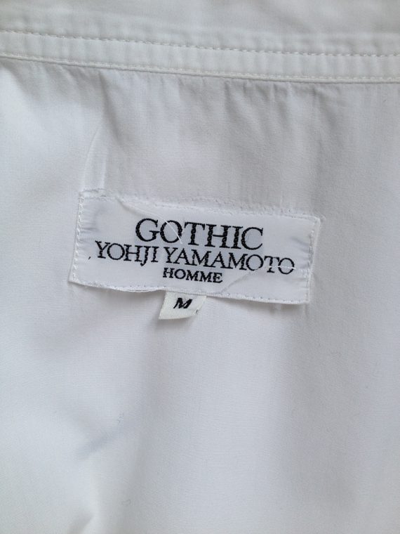 Gothic Yohji Yamamoto white shirt with double collar 2915