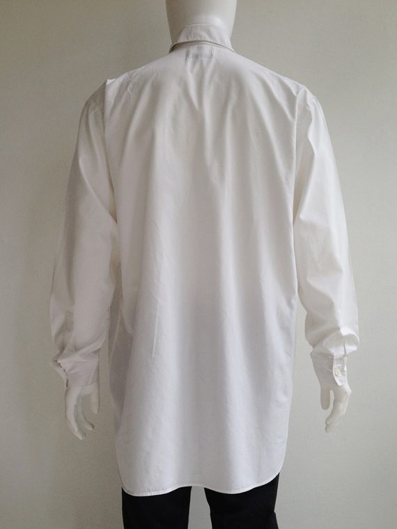 Gothic Yohji Yamamoto white shirt with double collar top3