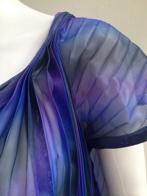 Issey Miyake Fete purple pleated transformation top 3145