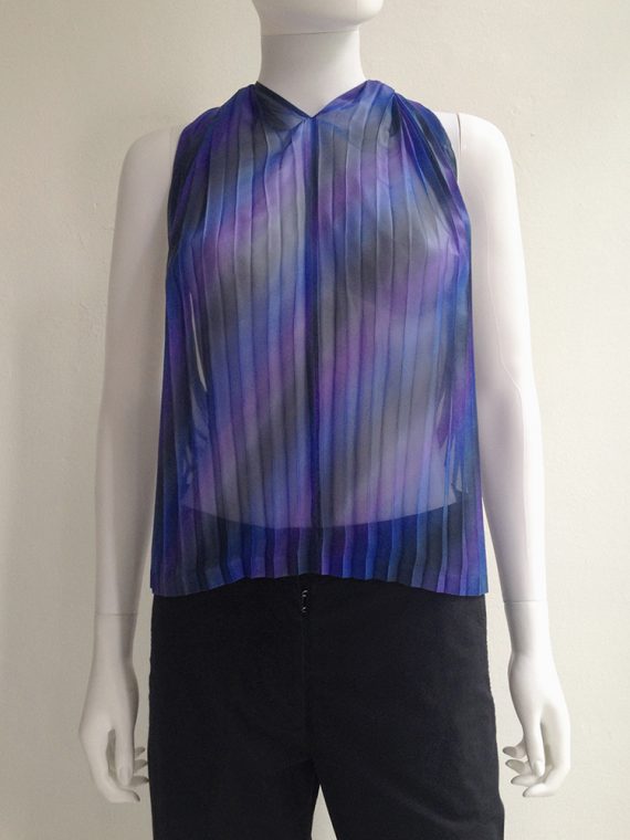 Issey Miyake Fete purple pleated transformation top top5