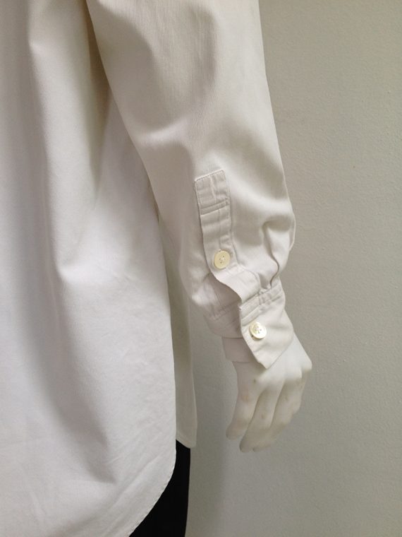 Yohji Yamamoto pour Homme white shirt with alternating buttons – 80s archive -2768