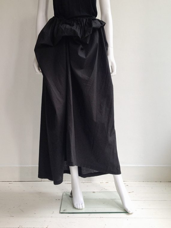 Ann Demeulemeester black draped maxi skirt fall 2007 – 2009 bottom1