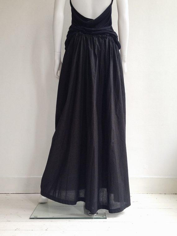 Ann Demeulemeester black draped maxi skirt fall 2007 – 2009 bottom4