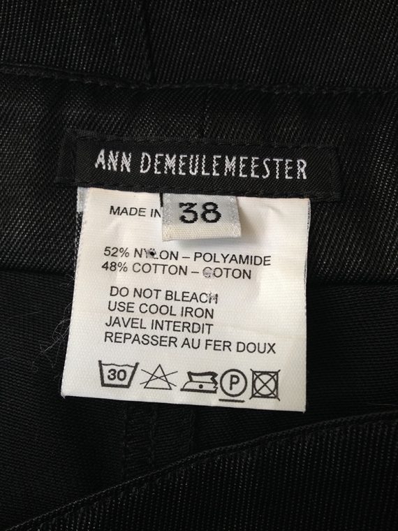 Ann Demeulemeester black mini skirt with press buttons 4841