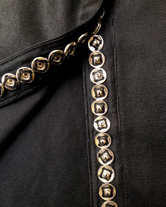 Ann Demeulemeester black press button mini skirt — spring 2001 | V A N ...