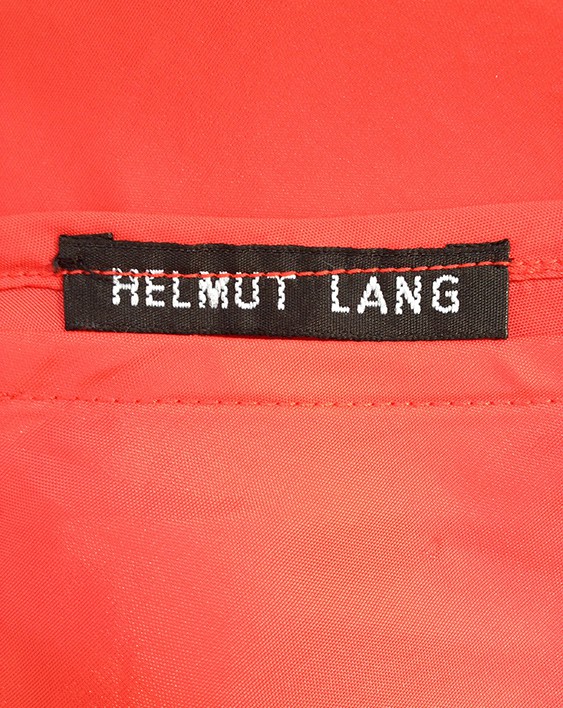 Helmut Lang red nylon mini skirt 4684