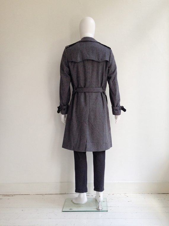 Maison Martin Margiela 10 mens grey wool trenchcoat model4