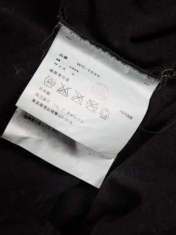 vaniitas vintage Junya Watanabe Man black travel sticker t-shirt spring 2009 113405
