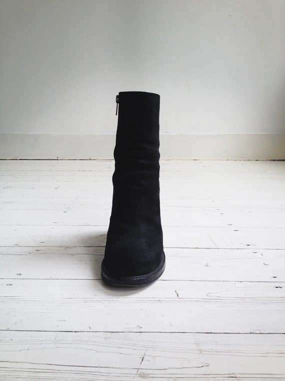 A F Vandevorst black suede ankle boots 3779 copy