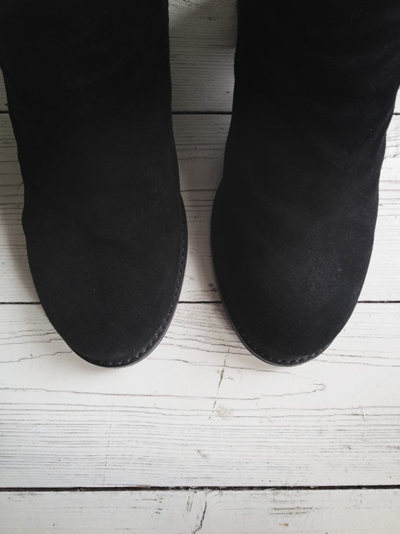 A F Vandevorst black suede ankle boots 3795 copy