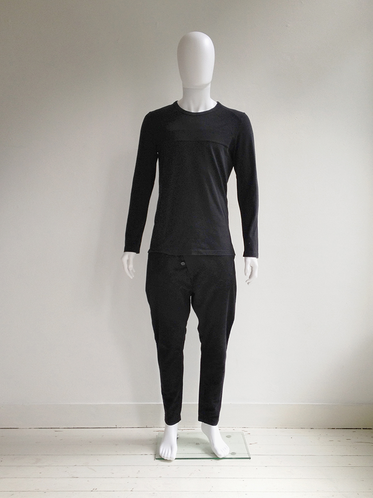 Maison Martin Margiela black stripe longsleeve t-shirt — 2004