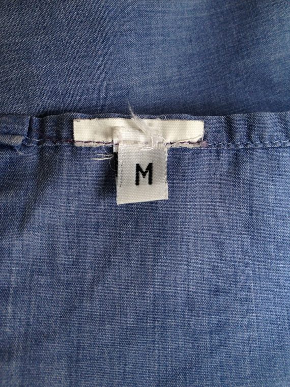 Maison Martin Margiela artisanal blue deconstructed shirt 2003 6178