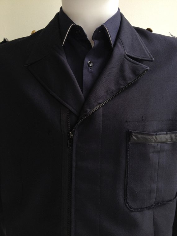 Maison Martin Margiela artisanal dark blue military jacket 2004 0942