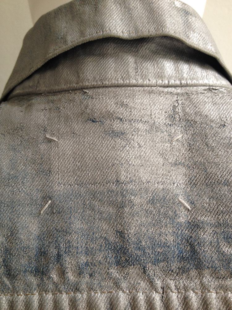 Maison Martin Margiela artisanal silver painted jeans jacket — fall ...