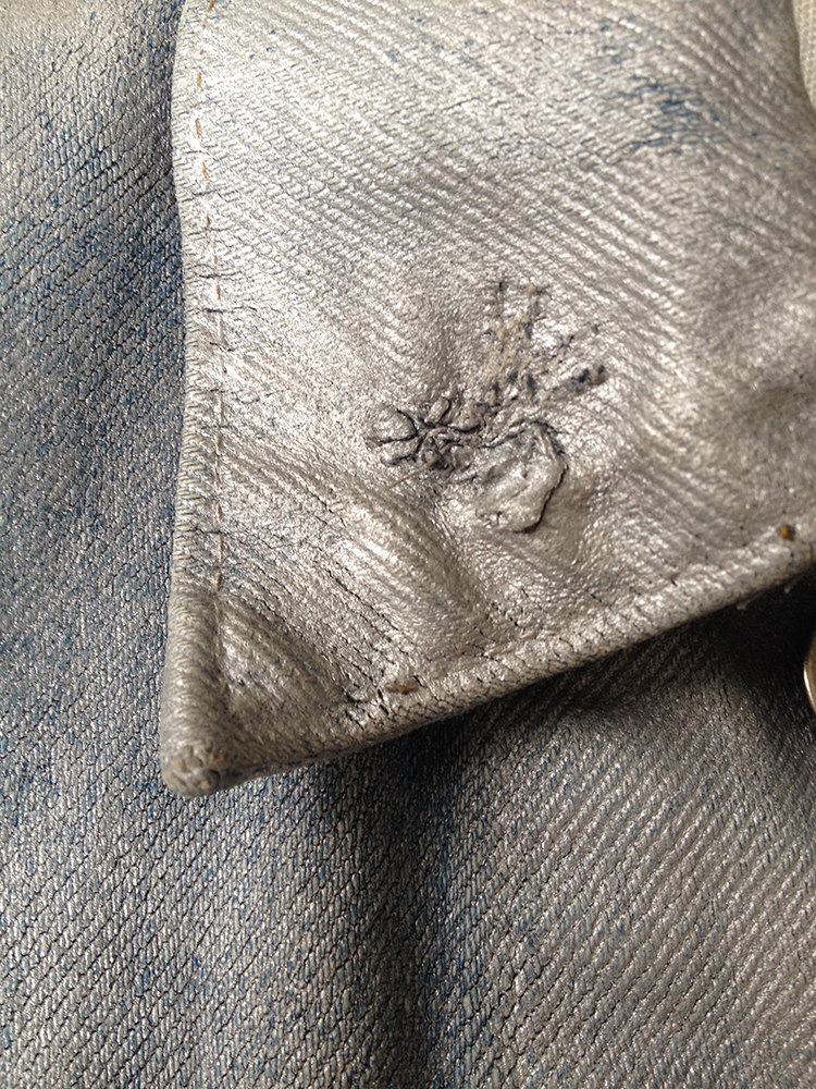 Maison Martin Margiela artisanal silver painted jeans jacket — fall ...
