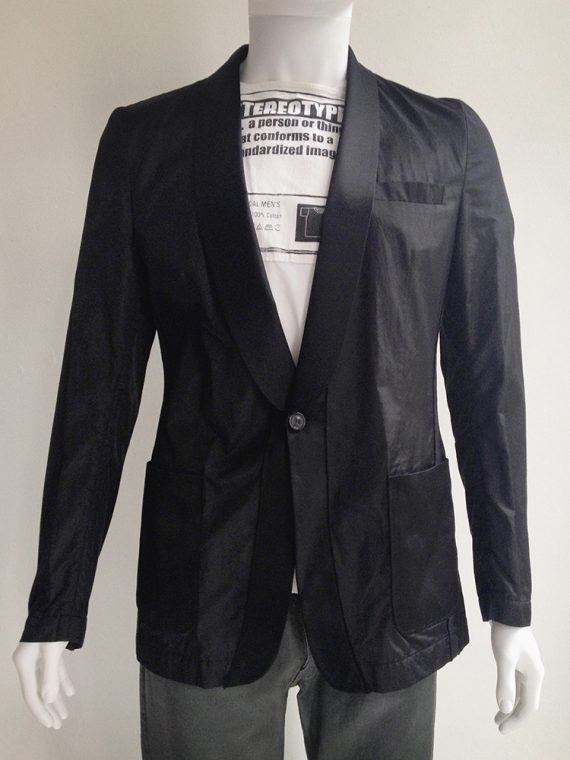 Maison Martin Margiela black blazer with outside seams 2006 top1