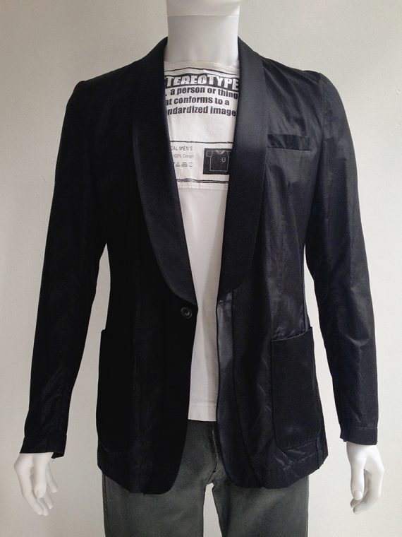 Maison Martin Margiela black blazer with outside seams 2006 top2