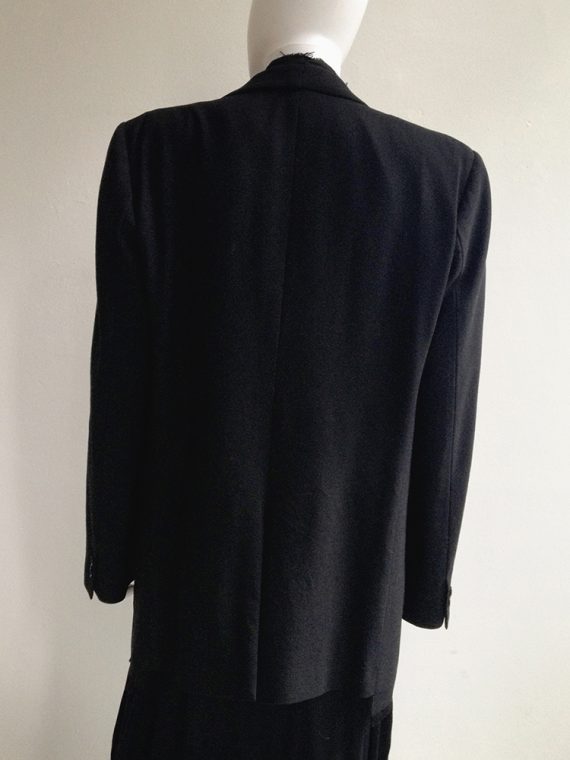 Maison Martin Margiela black covered womens blazer with trompe l oeil effect fall 2001 top1