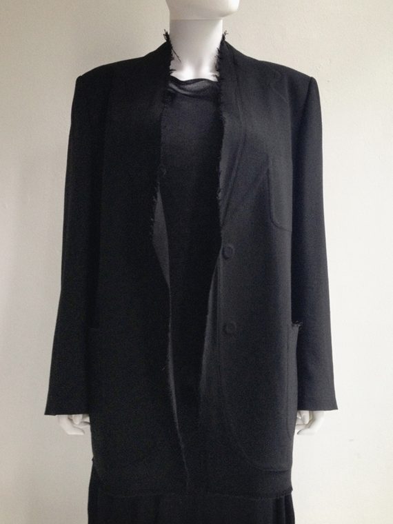 Maison Martin Margiela black covered womens blazer with trompe l oeil effect fall 2001 top2