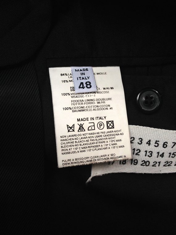 Maison Martin Margiela black mens blazer with tailor stitching 2004 9545