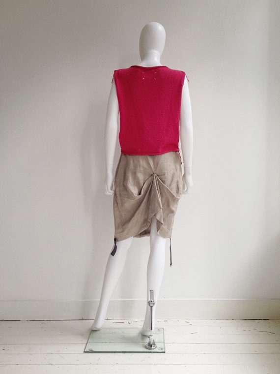 Maison Martin Margiela hot pink knit jumper with loose threads by miss deanna fall 1999 model3