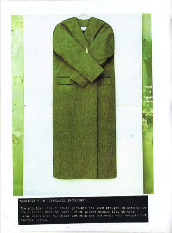 Maison Martin Margiela grey flat coat — spring 1998