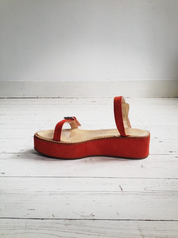 Ann Demeulemeester red flatform sandals (39) spring 2004 8079 copy