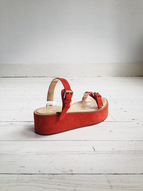 Ann Demeulemeester red flatform sandals (39) spring 2004 8084 copy