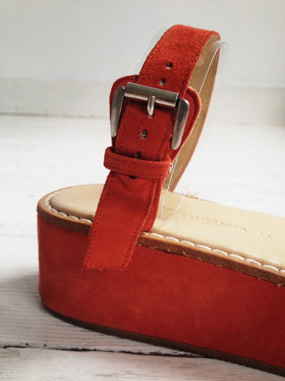 Ann Demeulemeester red flatform sandals (39) spring 2004 8087 copy