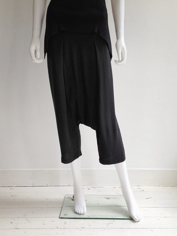 Rick Owens FAUN black drop crotch trousers spring 2015 bottom1