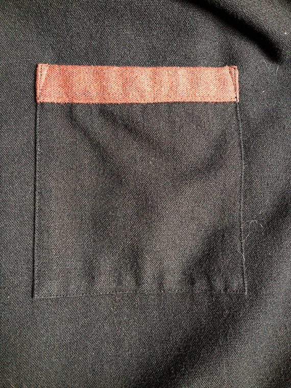 Yohji Yamamoto black jacket with brown trim 1980s 9031
