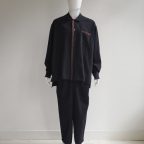 Yohji Yamamoto pour Homme black jacket with brown stripe — 80s | V A N