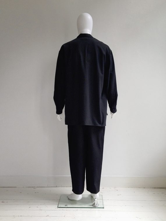 Yohji Yamamoto pour Homme black jacket with brown stripe  — 80s