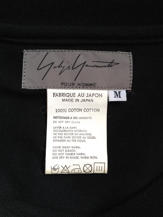 Yohji Yamamoto Pour Homme black jumper with quote — 90s
