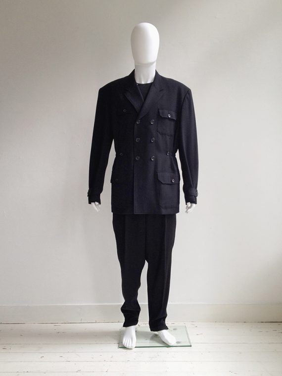 Yohji Yamamoto pour Homme black pocket coat  — 80s | shop at vaniitas.com