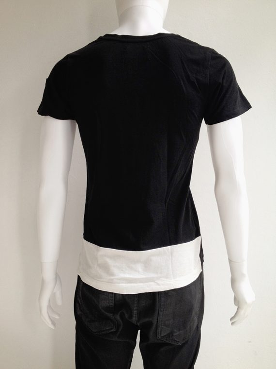 Maison Martin Margiela black t-shirt with white stripe 1594-001